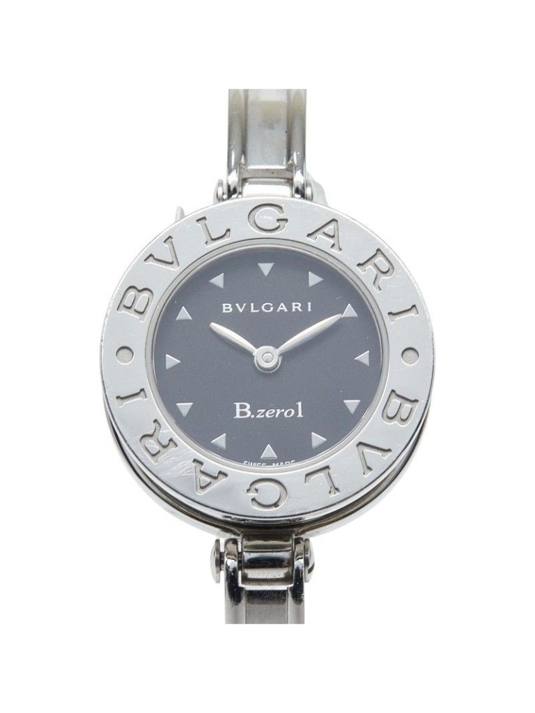 Bvlgari Watch Black Silver Stainless Steel